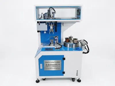 自動O型電線繞線紮線機 圓形線圈捆綁 雙綁帶 WPM-82o