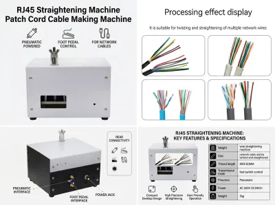 RJ45 整直機 跳線製造機 JW-P08