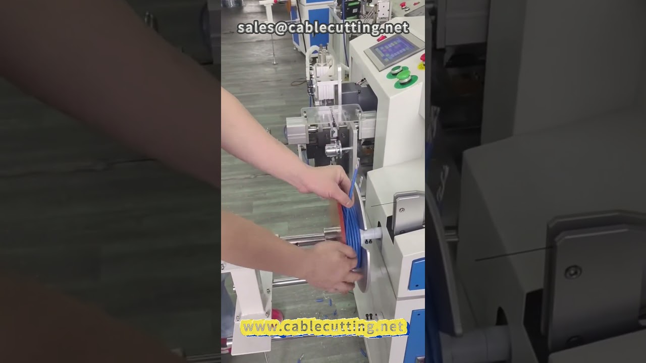 93 自動剝線、長度分類捲線機 #網路線 #線材加工 #外被剝線