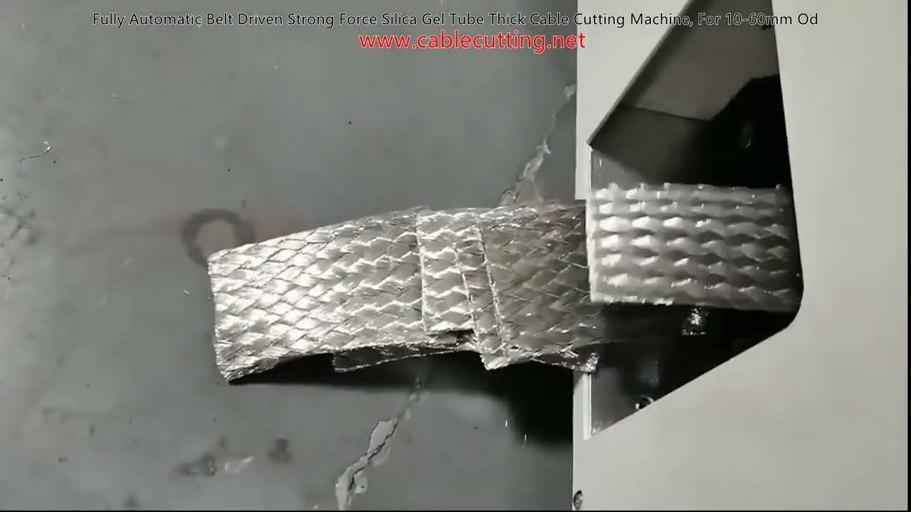 全自動皮帶驅動強力矽膠管粗電纜裁切機｜適用外徑10-60mm