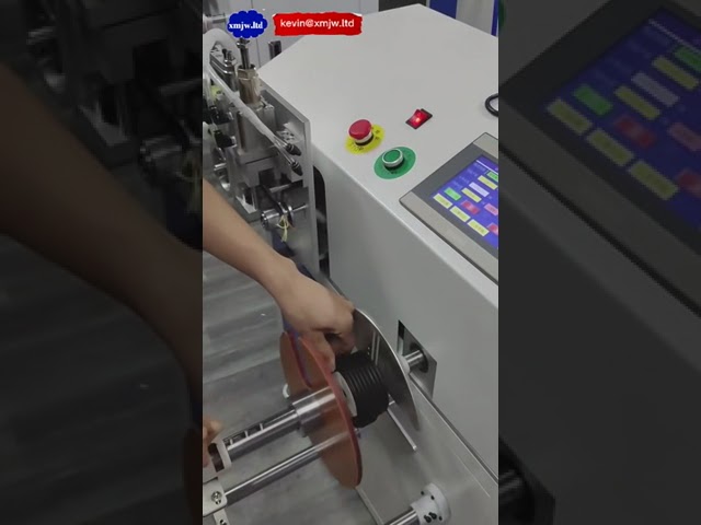 垂直扁平護套電線計數裁切繞線綁線機｜自動化線圈成型設備